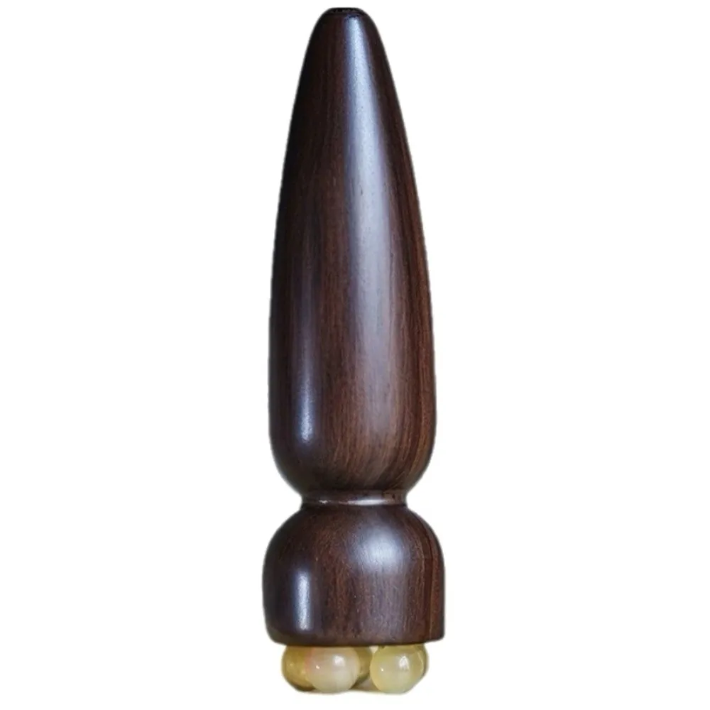 Five Beads Design Sandalwood Lotus Seedpod Massager Face Lifting and Tightening Reduce Puffiness Eye Massage Stick Traditional
