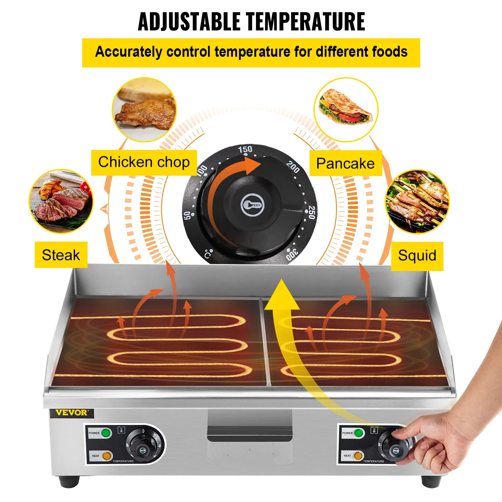 Elektryczna płyta nablatowa z szufladą ze stali nierdzewnej Grill płasko zakończony Grill do do gotowania na kempingu na zewnątrz