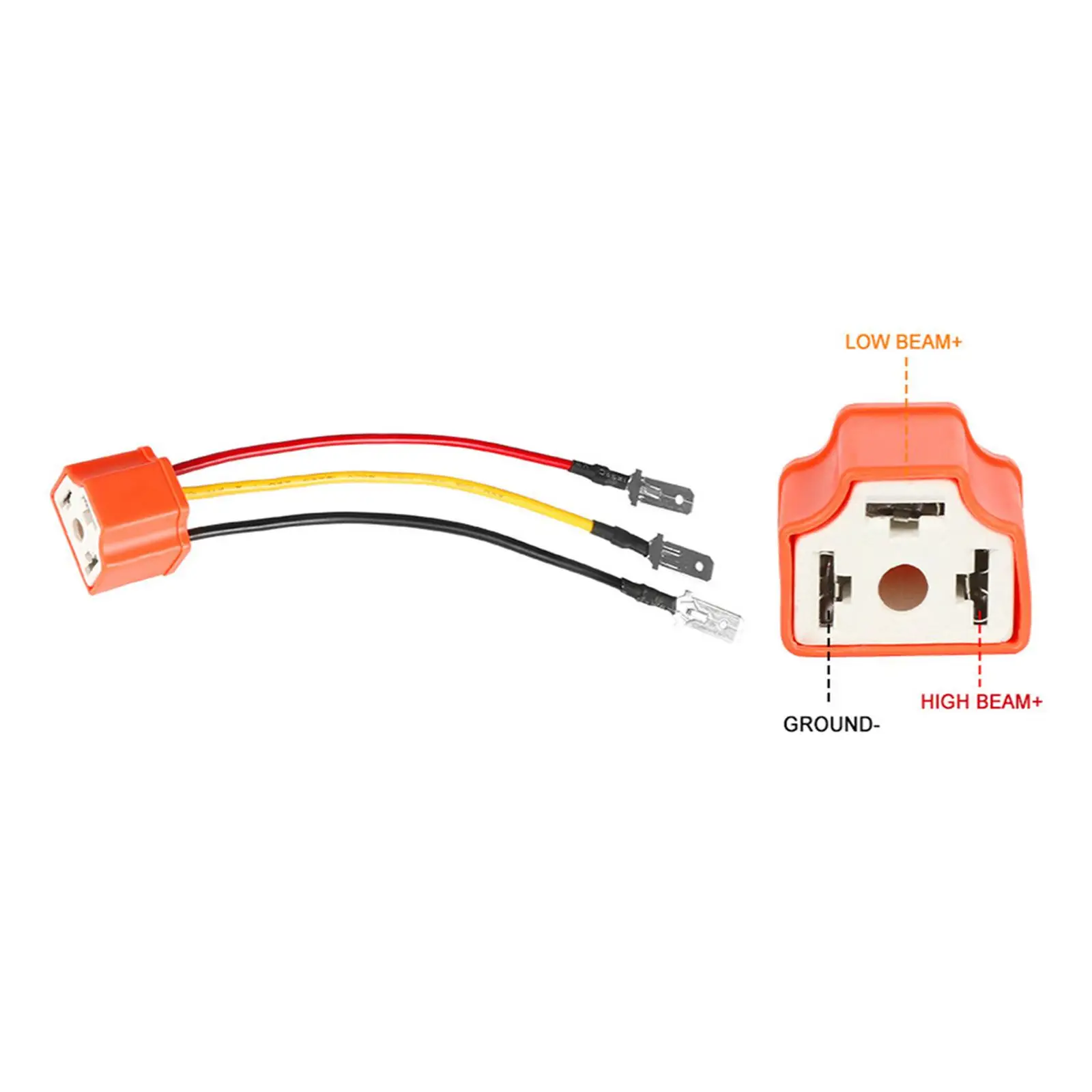 2x wymiana gniazd wiązki przewodów H4 dla dużych obciążeń