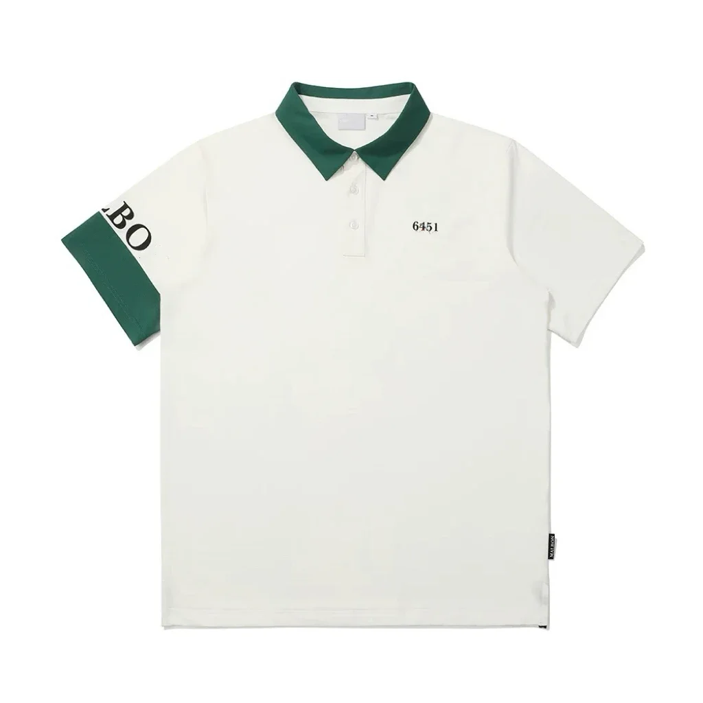 

High quality new men's golf polo shirt top with luxurious printed collar T-shirt, casual and fashionable, comfortable T-shirt