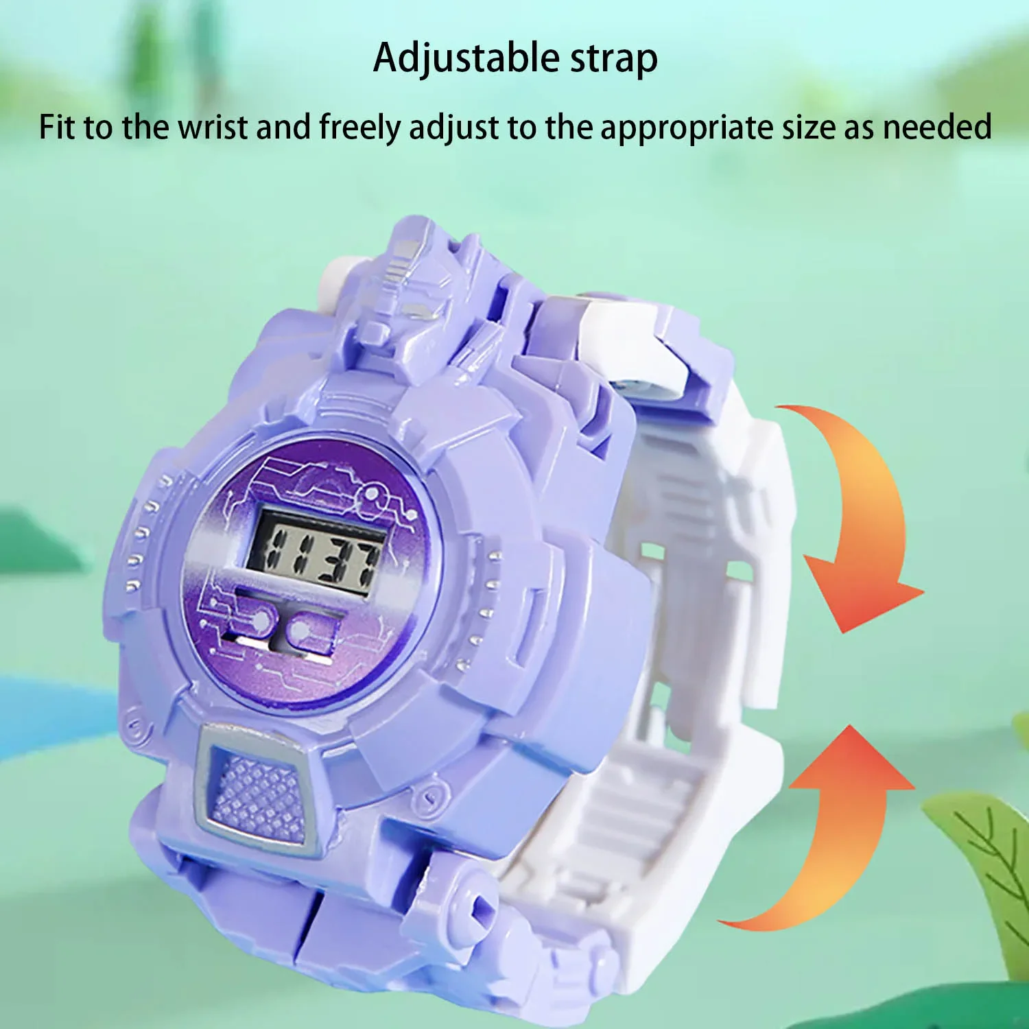 Cartoon children\'s cool watch surprise toy, funny and creative watch transformation robot electronic watch