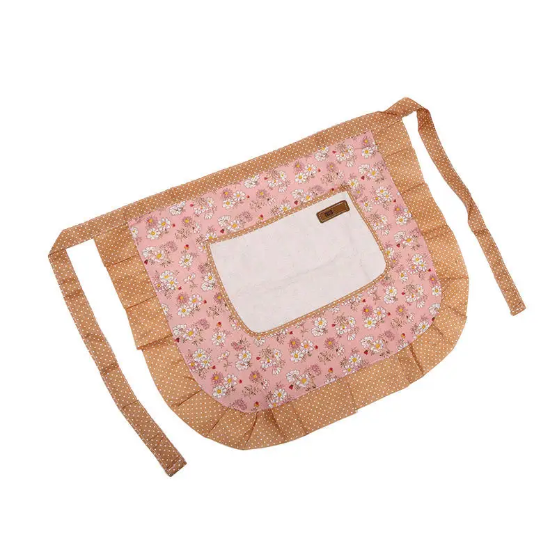 Short Waist Kitchen Apron For Chef Lace Half Waist Bib Maid Costume With Kitchen Party Favors For Women Waitress