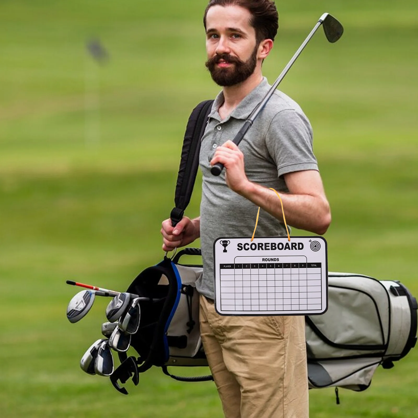 

1 set Golf Scoreboard Double Sided Dry Erase Board Portable Lightweight Writing Boards Golf Accessory Points Card