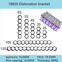 18650 Cell Battery Holder Flat Head Dislocation Bracket Compact Bracket Can Be Spliced, Module Battery Pack Bracket