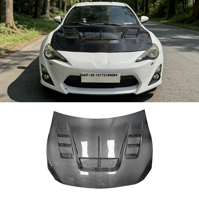 

For 86 GT86 BRZ 2013-2019 SW3 Style Carbon Fiber Hood Engine Cover Bonnet Body Kit Car Auto Parts Accessories