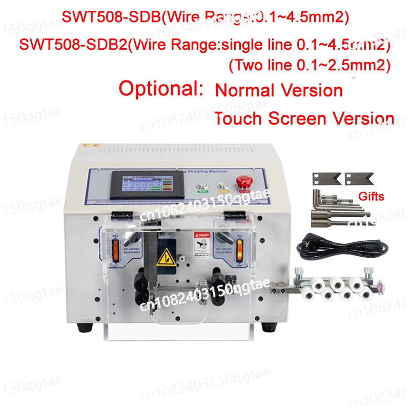 

Touch Screen Control SWT508-SDB S Computer Automatic Wire Strip Peeling Stripping Cutting Machine for 0.1-4.5mm2 AWG10-AWG28