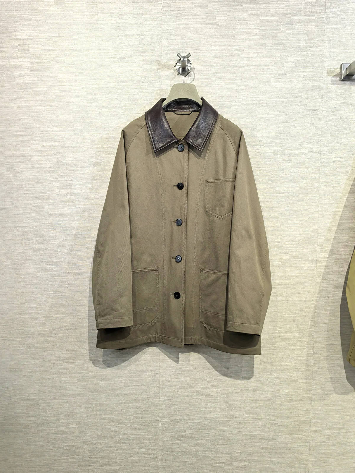 

Осенне-зимняя модная хлопковая куртка с воротником из натуральной яловой кожи