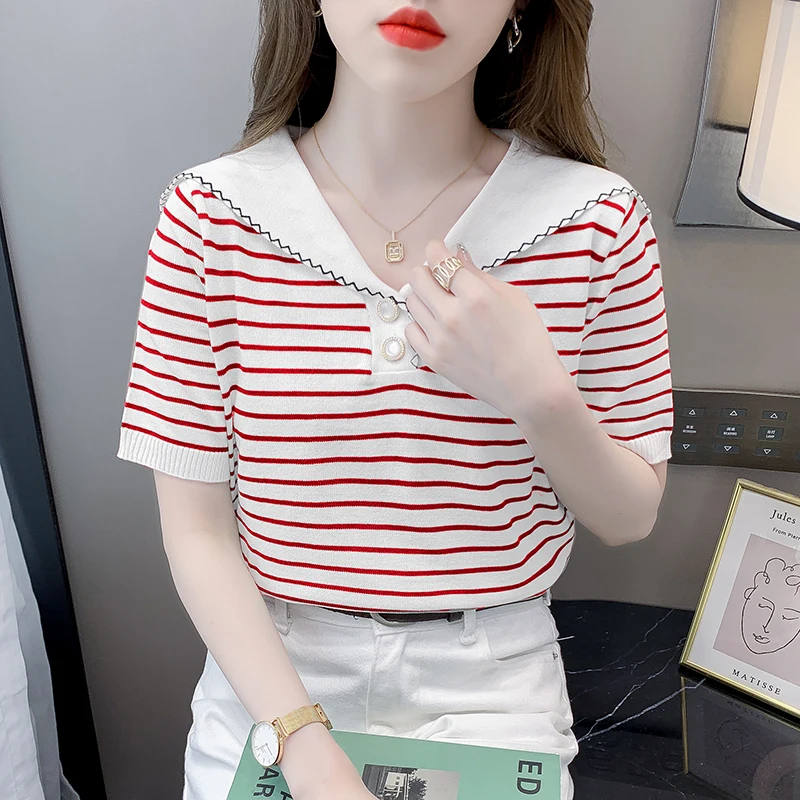 2023 spring summer new fashion casual woman t-shirt lady beautiful nice women Tops female Cheap wholesale dropshipping py5236