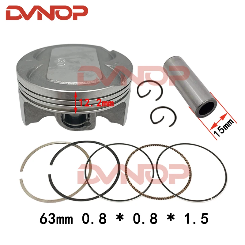 Motorcycle 63mm Big Bore Piston Kit  For Yamaha Cygnus Flame-X GTR YW BWS125 Zuma 125cc Signature X125 5UA 5TY Upgrade 180cc