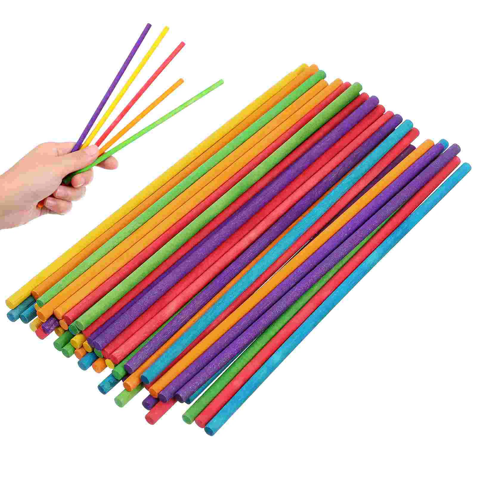 50 ชิ้นจังหวะเครื่องดนตรีสําหรับเด็กเพลง Sticks ไม้ Drumsticks ของเล่นไม้