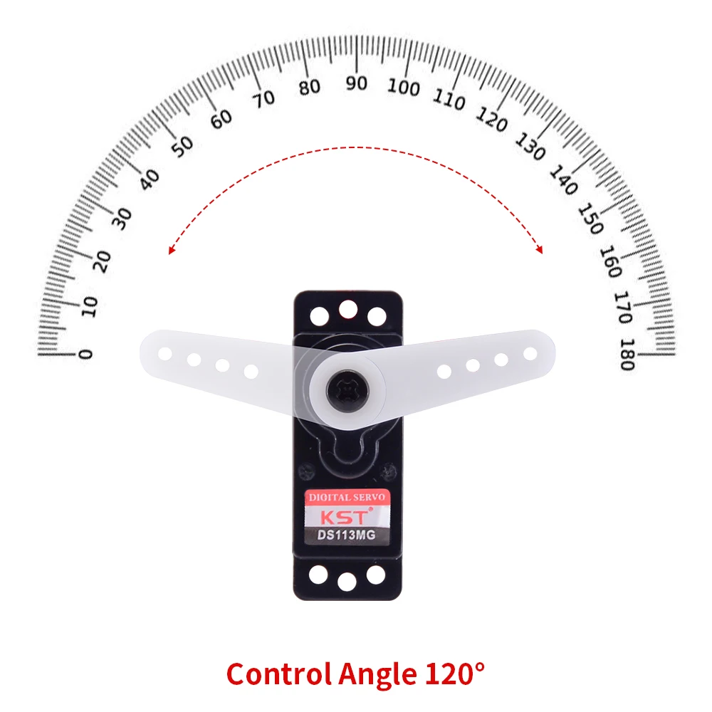 KST DS113MG 4.8-6.0V 2.2kg 12g High Torque Metal Gear Brushless Digital Servo Core Motor For 450 RC Helicopter 30E Fix-wing