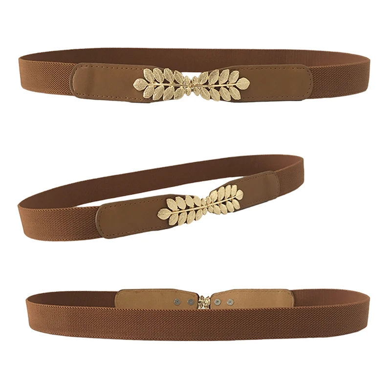 Vrouwen Mode Taille Riem Smalle Stretch Jurk Riem Dunne Gesp Tailleband Nieuw