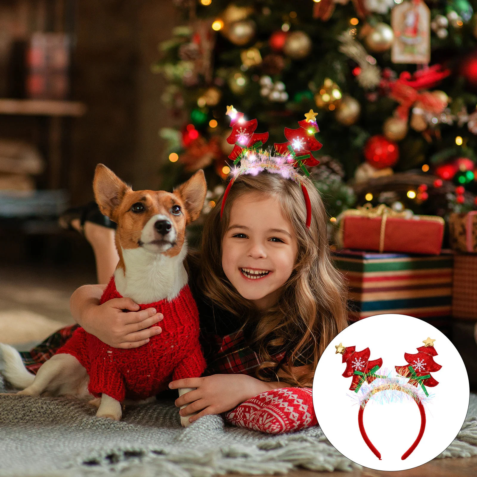 

9 pcs Christmas Hair Hoop For Kids Women Xmas Headwear Festive Headdress Antler Tree Design Durable Fashion Beauty Elegant Hair