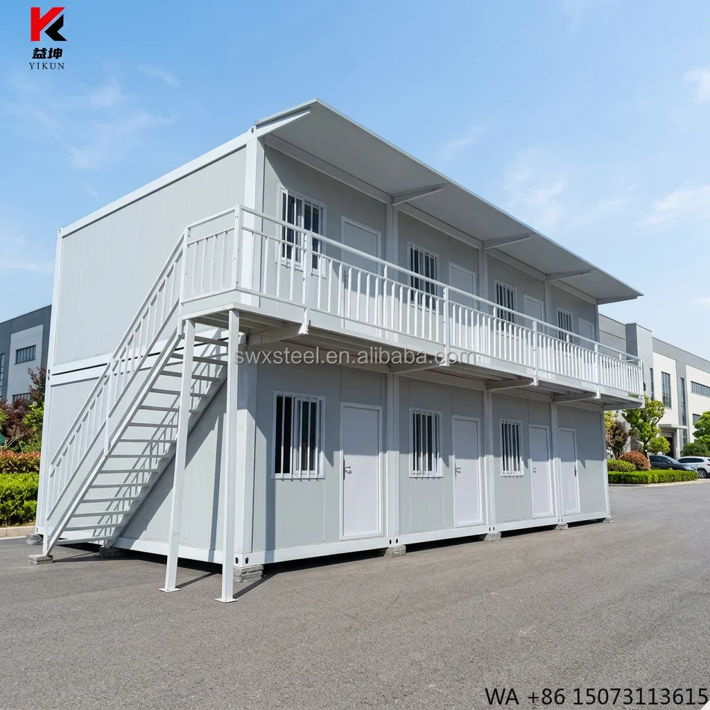 Quick Installation Farmhouse 20ft Folding Prefab Container Houses Prefab Tiny Homes Site Office Workshop