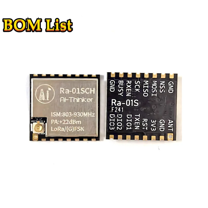 Original Ra-01SCH 868 915MHz LLCC68 LoRa wireless RF module without IPEX antenna for EU India North America UK Korea Japan