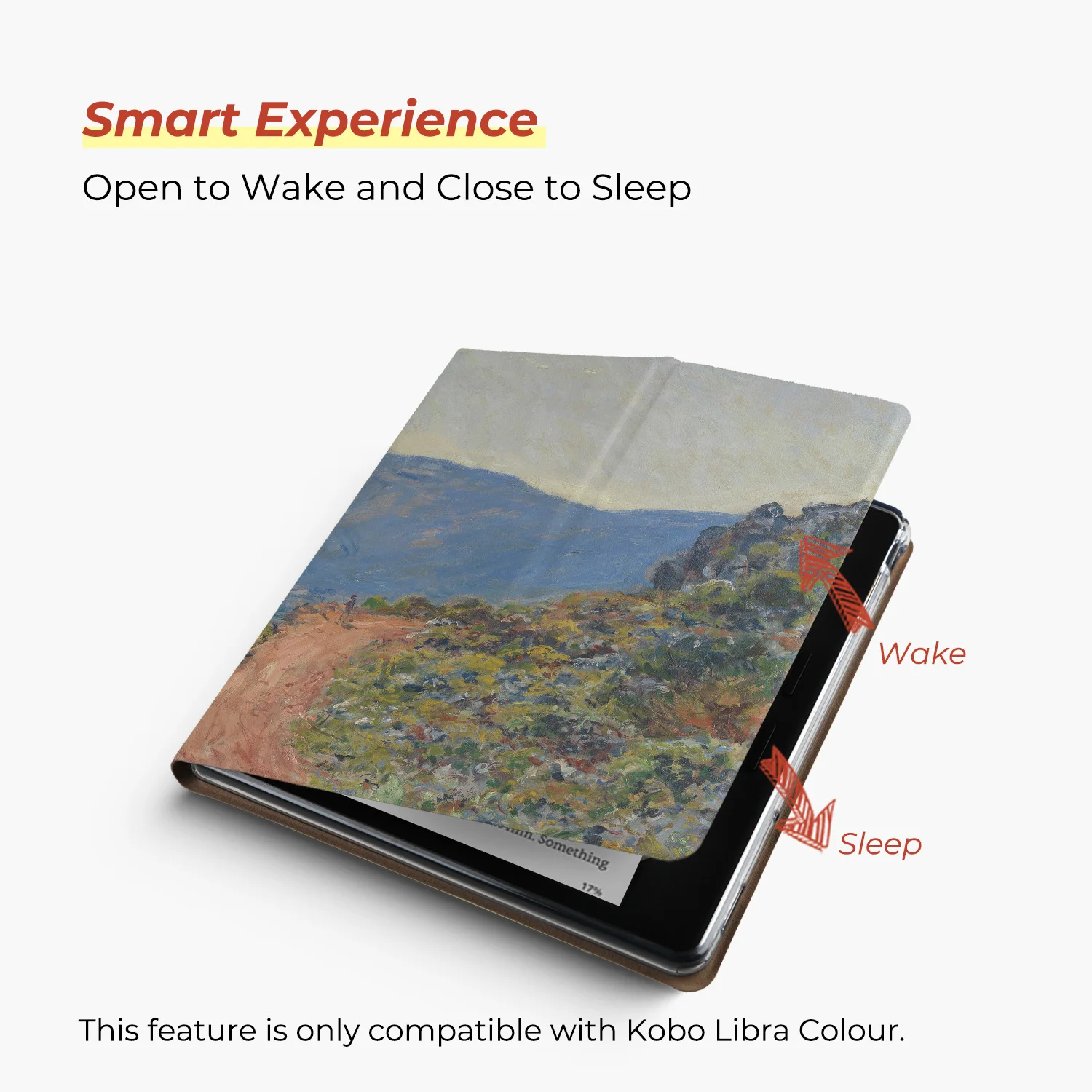Twosheep Klasyczna Obrazowa Etui Magnetyczne z Możliwością Odłączenia do Kobo Libra Colour Libra2, Uchwyt na Pióro, Stojak, Akrylowa Przezroczysta Osłona — zdjęcie produktu 5