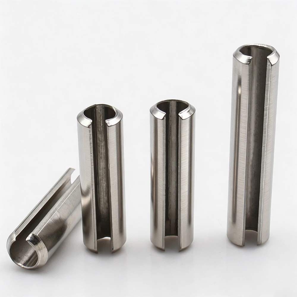 3-50PCS 304 Stainless Steel Spring Pins Split Hollow Roll Pin Hardware Fastener M1.5 M2 M2.5 M3 M3.5 M4 M5 M6 M8 M10 M12