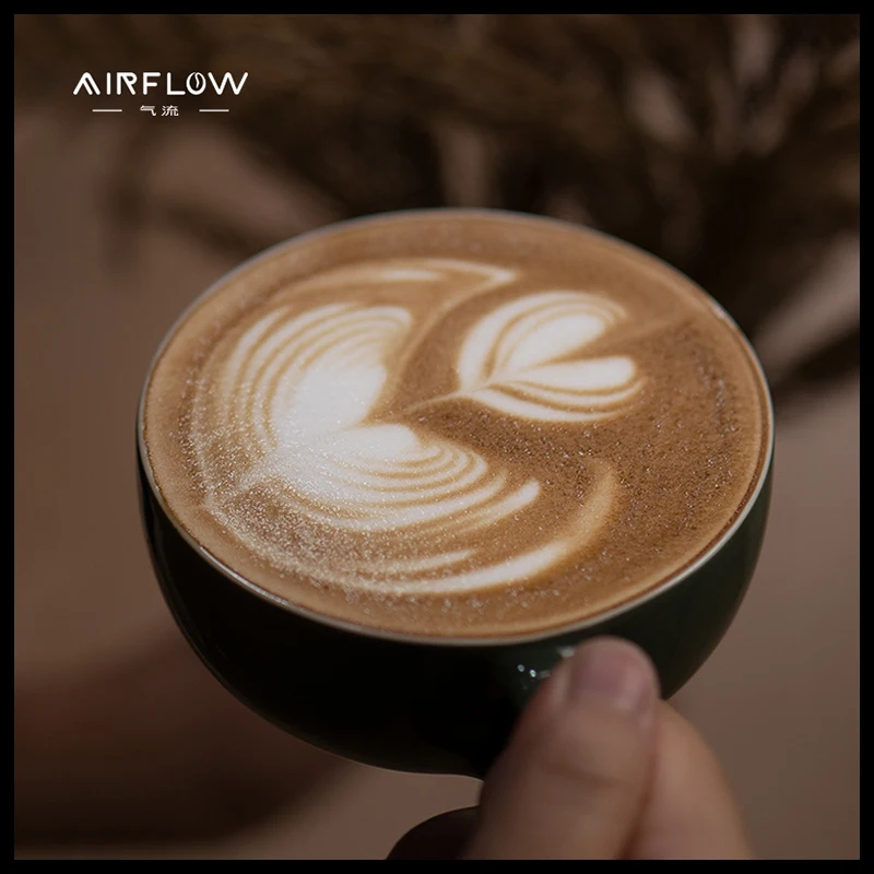 

AIRFLOW Coffee Cups Convection Embossed Ceramic Cup Professional Flower Latte art Coffee Cup 240ml