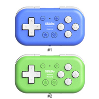 Bluetooth-compatible Mini Game Console 16 Buttons Pocket Controller Wireless Gamepad Designed for 2D Games for Mac OS/Android/PC