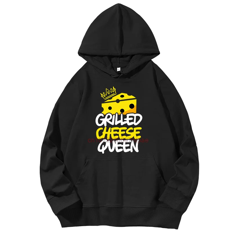 Grilled Cheese Queen Funy Graphic Hooded Sweatshirts Spring Autumn Fashion Printed Sweater Pullover Hoodies Sports Sweatshirt