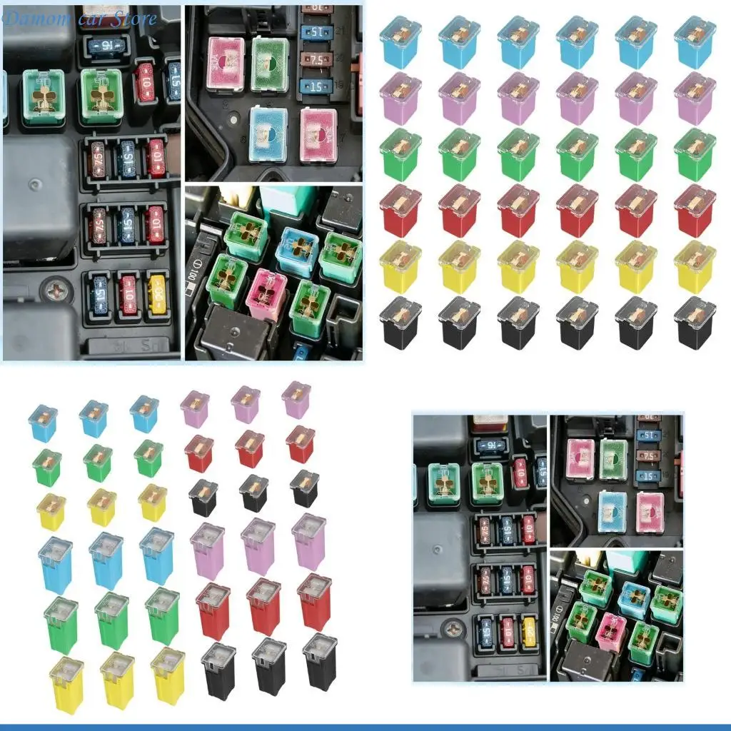 

A2UC Pack of 36 Jcase Fuses for Various Trucks SUVs Easy Installation Auto Tall Profile Jcase Box Shaped Fuses Assortment