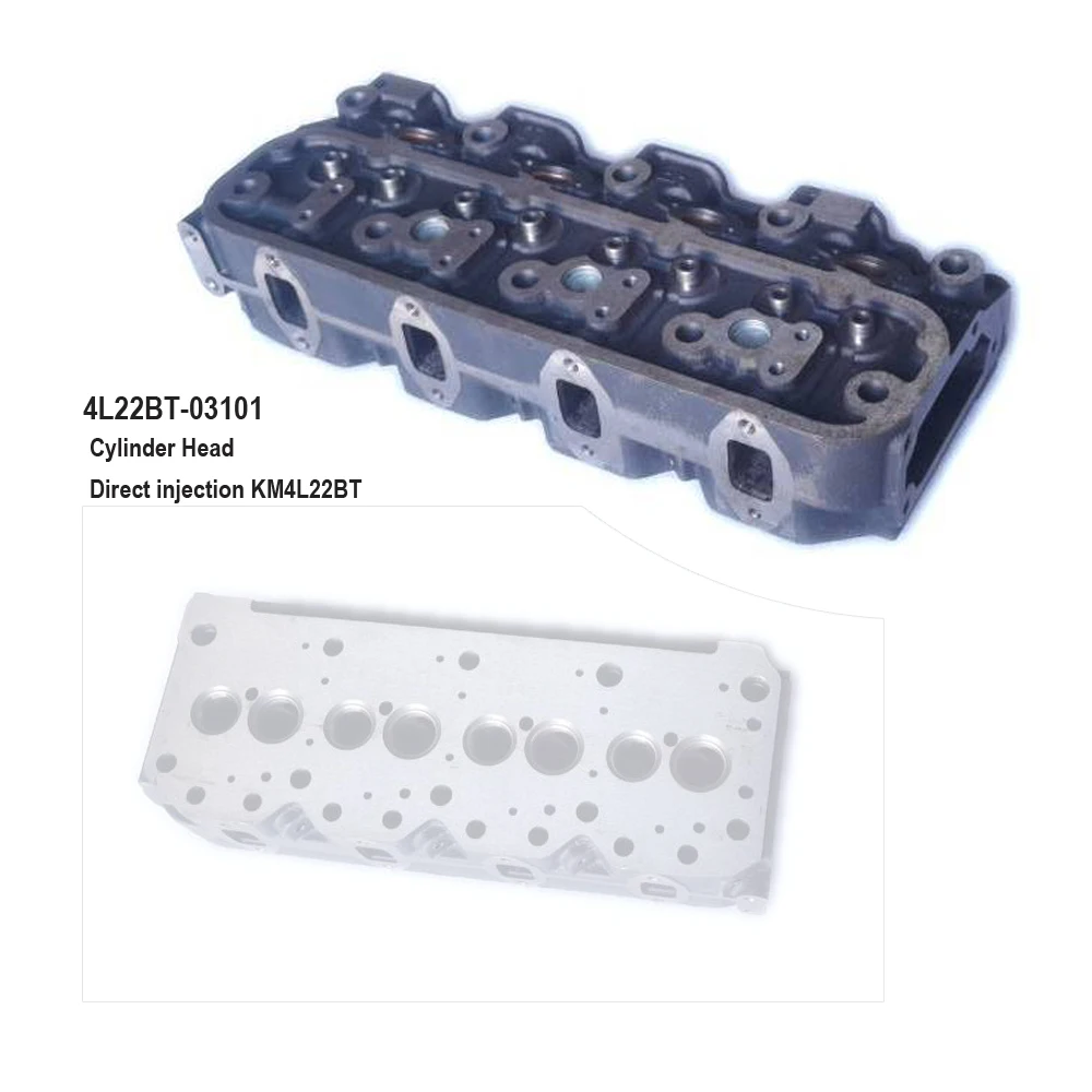 Cylinder head for Laidong KAMA KM4L22BT, part number: 4L22B-03101