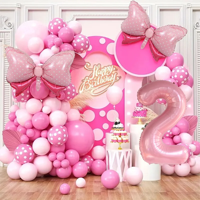 119個入り ピンクのリボン アルミバルーン ガーランドアー - Balloon Arch Kit のレビューと価格