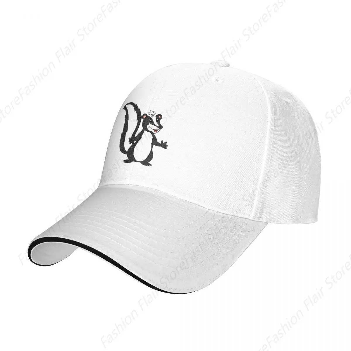 Cartoon skunk Cap Baseball Cap fishing hat men hats Women's image 2