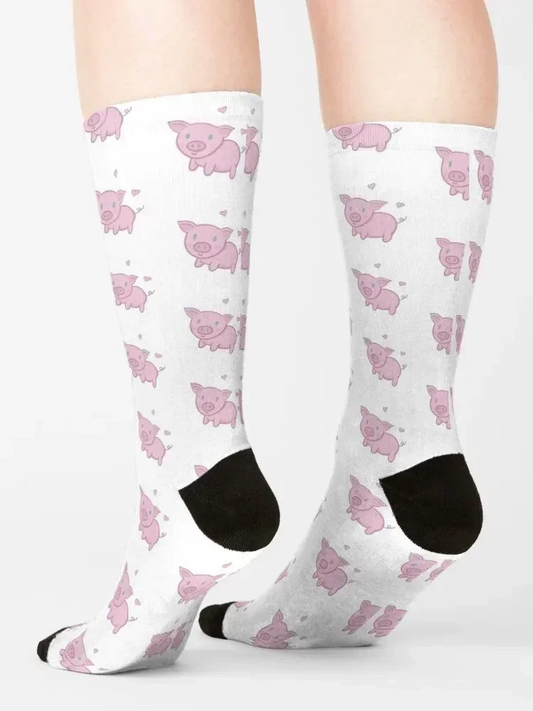 Happy Little Pig #1 Socks cotton Climbing cartoon kawaii Socks Female Men's