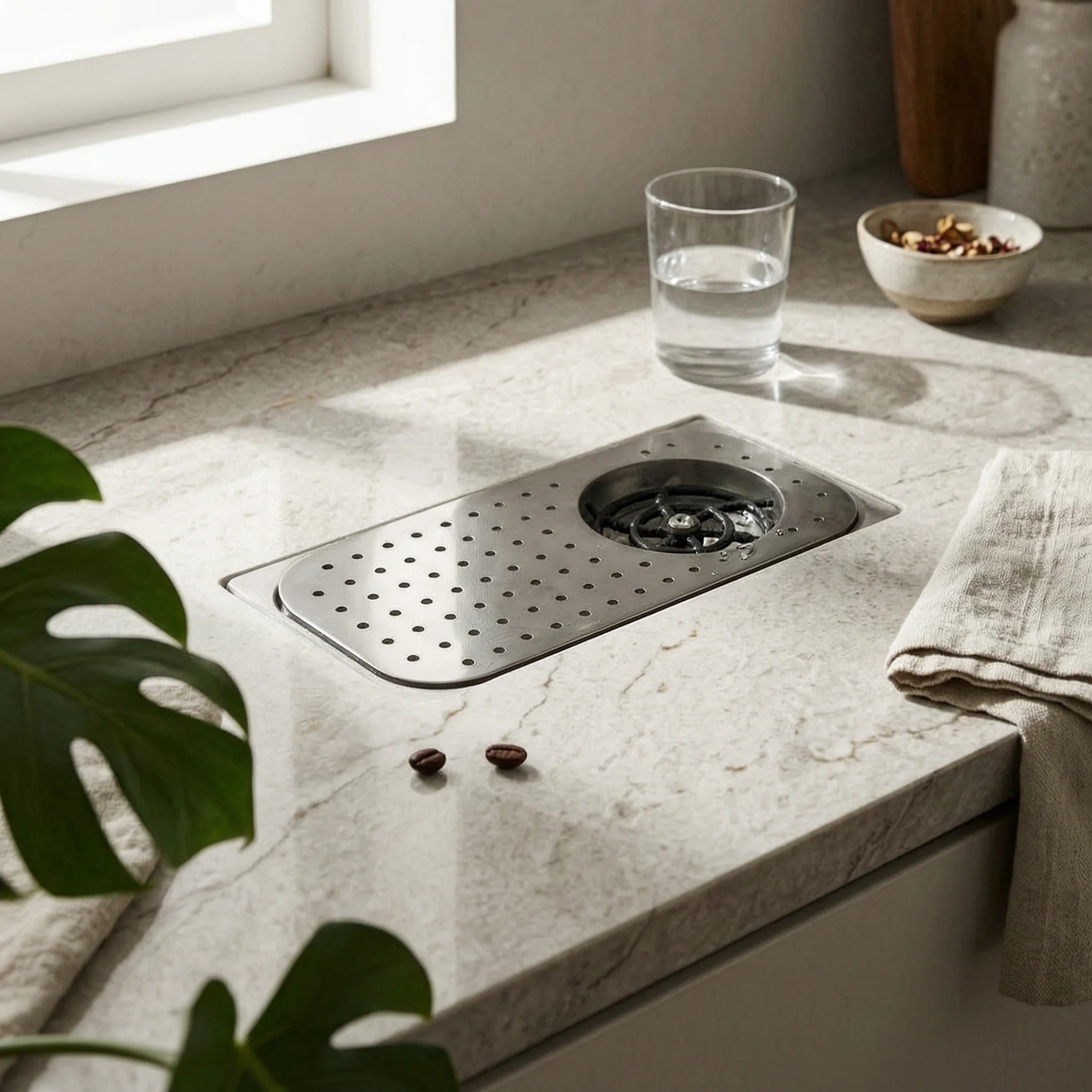 Bar Cup Washer with Perforated Panel Compact Inset Cup Washer Bar Glass Rinser Easy to Clean Cleaning Tool Powerful