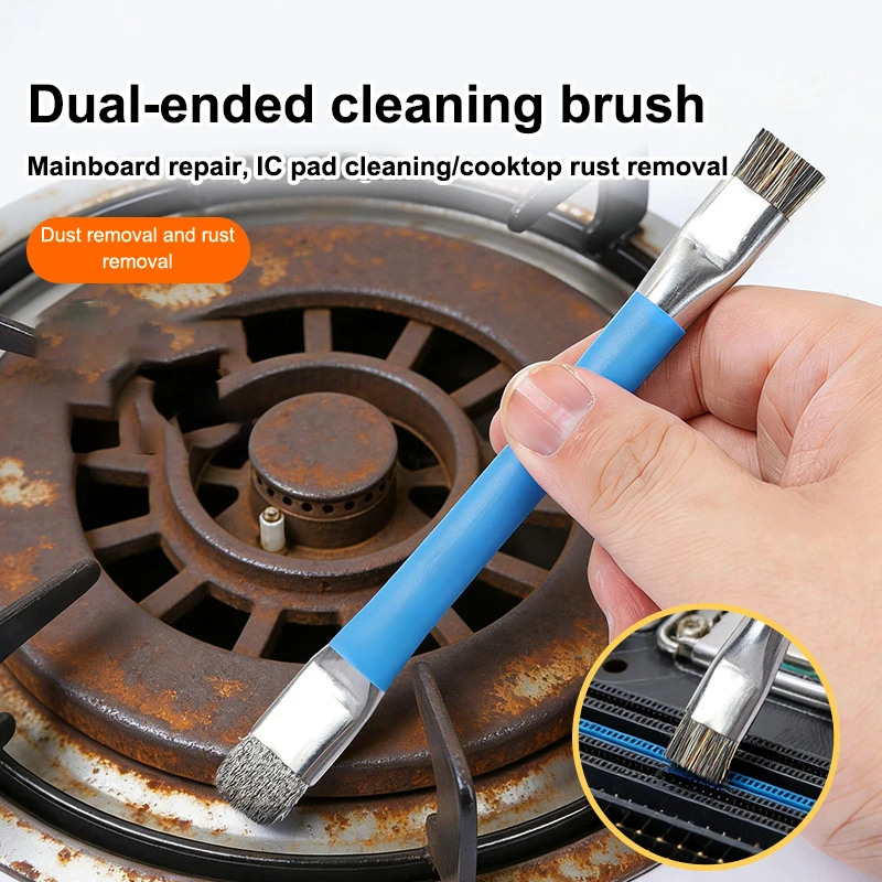 Anti-Static Safe Brush Double Headed Brush Circuit Board Repair Motherboard PCB Cleaning Brush IC Chip Mobile Phone Repair Tool