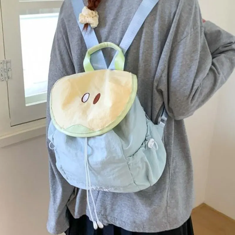 Ladies' Kawaii Backpack Japanese Fruit Cartoon Sweet Casual Simple Versatile Preppy Style Large Capacity Portable Schoolbag