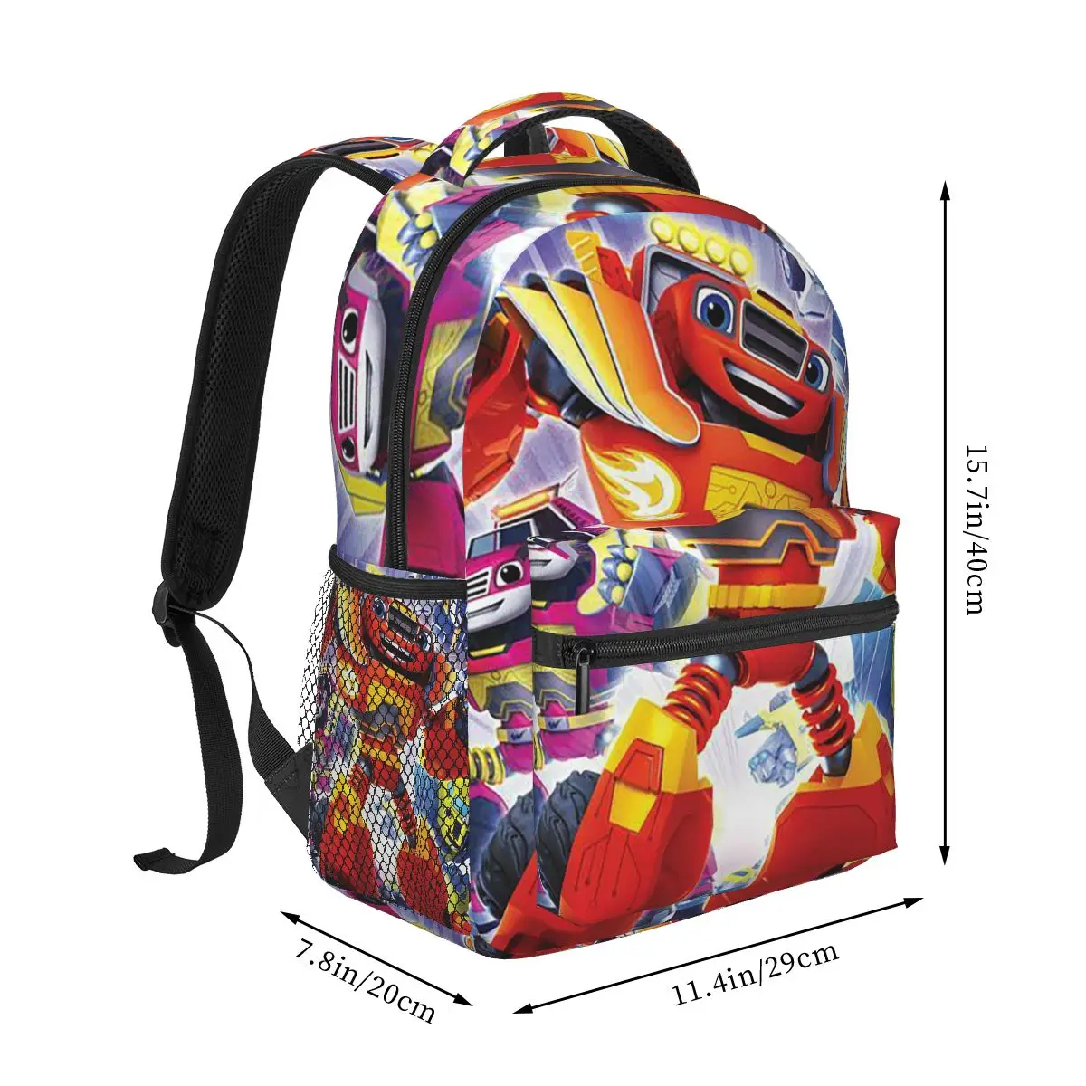 Blaze And The Monster Machines Student Backpack School Bag Hiking Travel Daypack for Men Women Fashion Bookbag Shoulder Bags