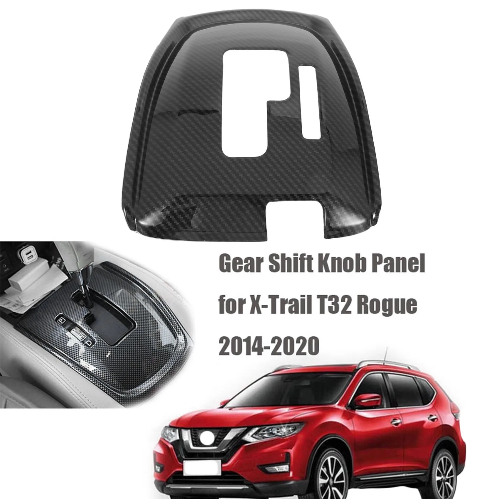 Gear Shift Knob Sticker Panel Frame Trim Cover Interior Decorative for Nissan X-Trail T32 Rogue 2014-2020 Car Styling