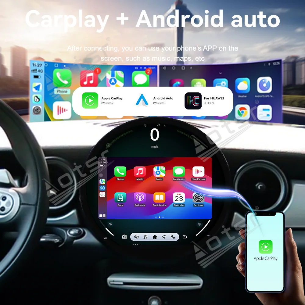 

11.7 '' HD Touch Screen Android 14 For BMW MINI 2007-2011 Carplay Multimedia Player Stereo GPS Navigation Auto Radio Head Unit