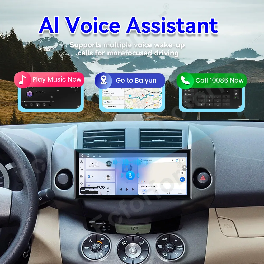 Android 15 Wireless CarPlay 15.8 Inch HD Touch Screen GPS Car Multimedia Player For Toyota RAV4 2006-2012 Stereo DSP Head Unit