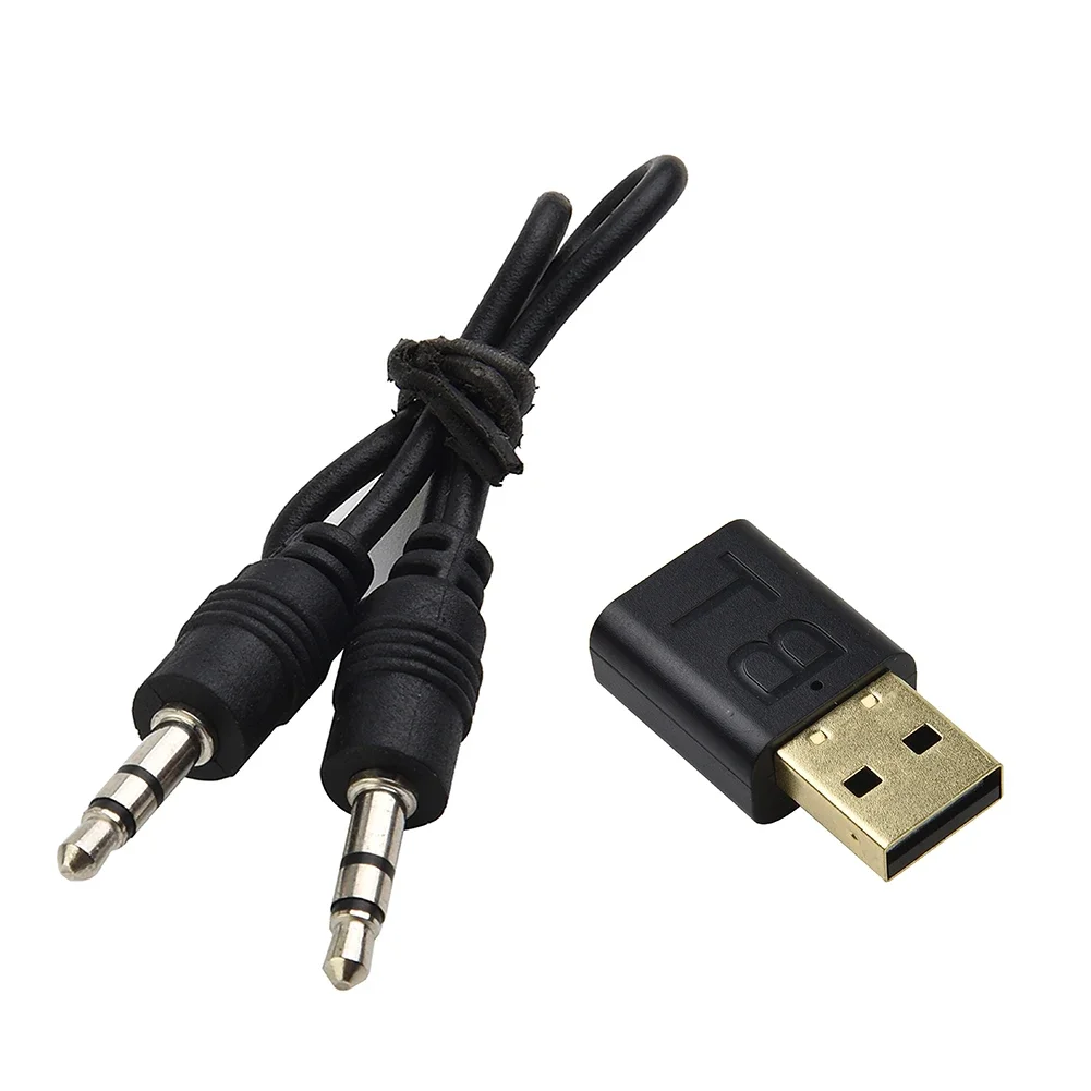 USB 송신기 리시버 AUX 어댑터 드라이브 헤드폰, PC 스피커, 휴대용 AUX 어댑터, 투인원 액세서리