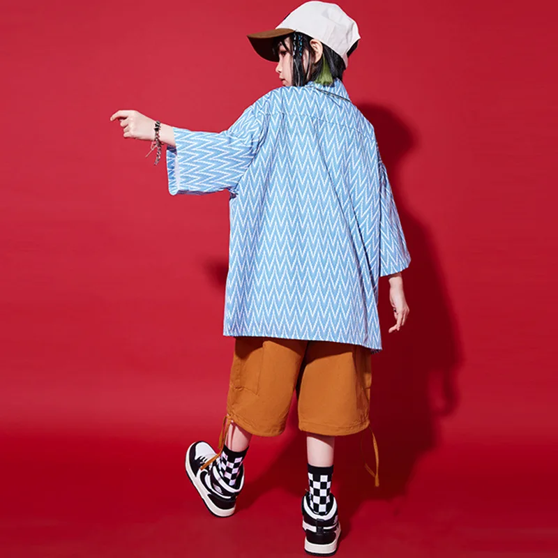 Children Fashion Abstract Pattern Set, Street Dance, Hip-Hop Fashion Show, Performance Costume, Kids Jazz Dance