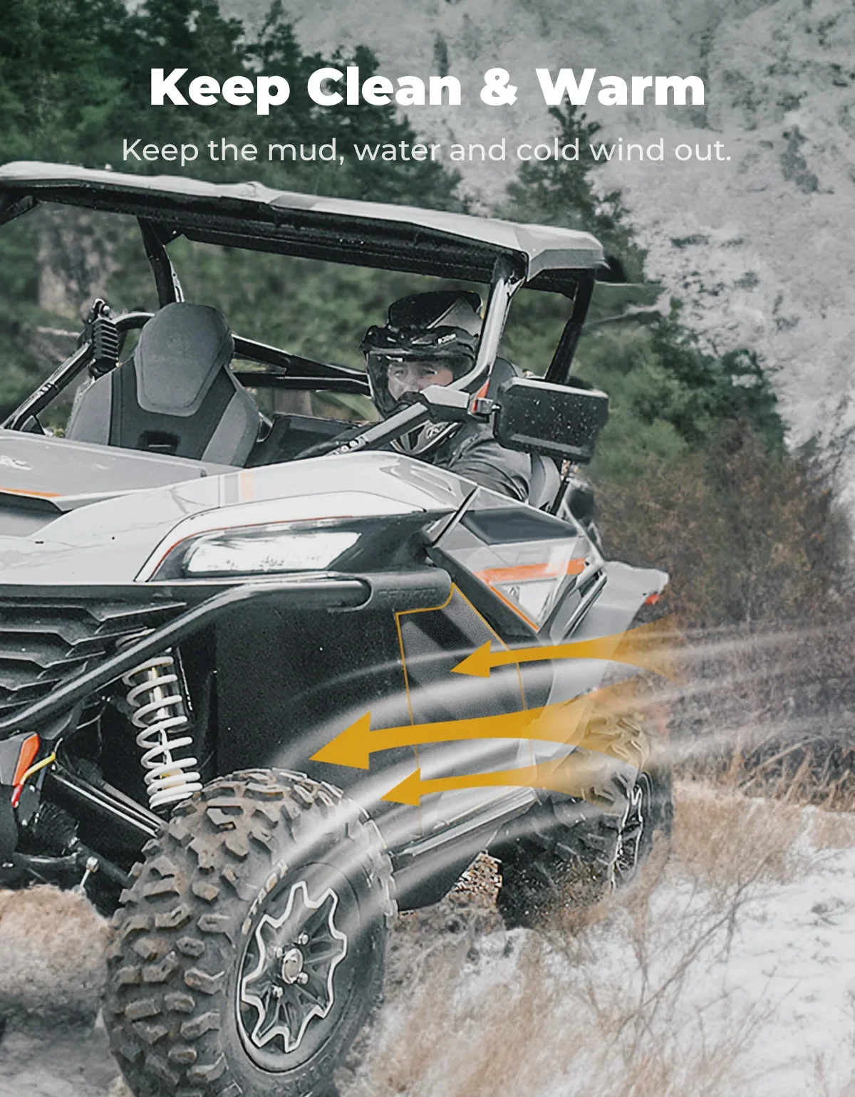 แผงประตูครึ่งล่างโลหะพลาสติกแทรก 5BY # -807000-1000 สําหรับ CF-MOTO ZFORCE 950 SPORT HO SPORT H.O. EX/1000 สปอร์ต 2020-2024