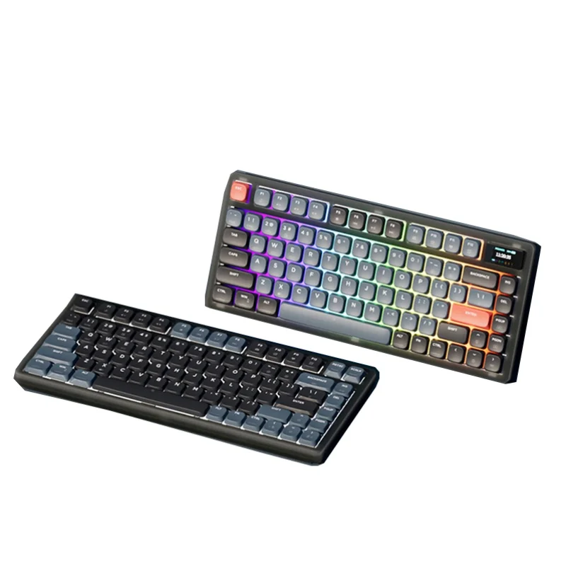 Imagem -05 - Aula Ak832 Teclado Mecânico sem Fio Bluetooth E-sport com Três Modos de Escritório Portátil Mudo Teclado Ergonômico Presentes de Halloween