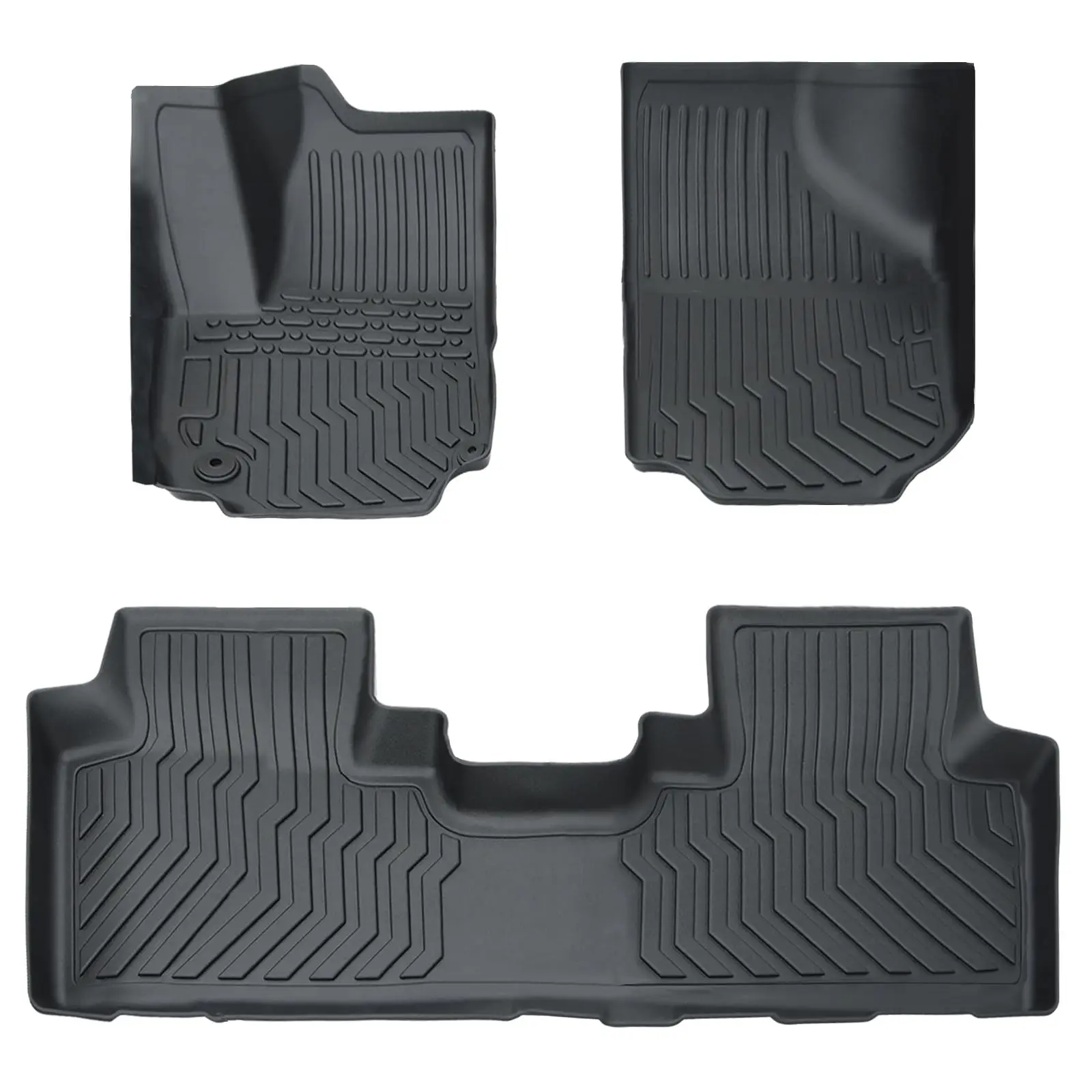 Car Floor Mats for 2018-2022 Chevrolet Equinox & 2018-2023 GMC Terrain/Terrain Denali,All-Weather TPE Rubber Floor Mats,Black