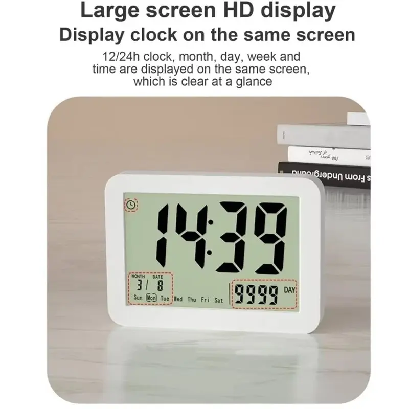 AAAN-Large Screen Electronic Countdown Digital Timer 9999-Days Count Down Clock Classroom Timer Retirement Countdown Timer