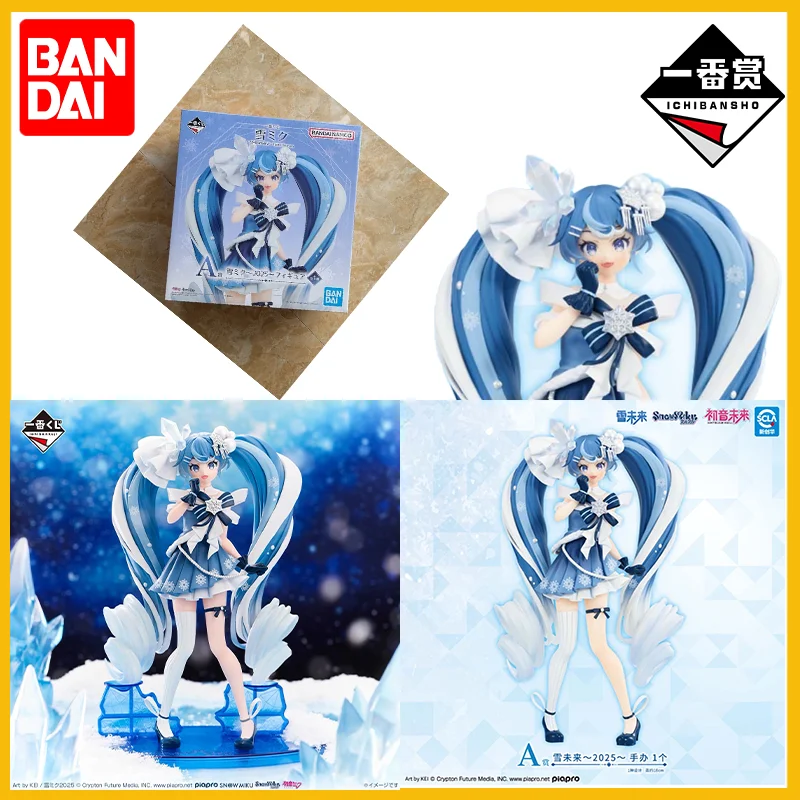 BANDAI Ichiban KUJI ~SNOW MIKU~ Third Season A Reward Hatsune Miku SNOW MIKU ~2025~ PVC 18CM Anime Action Figures Model Toy