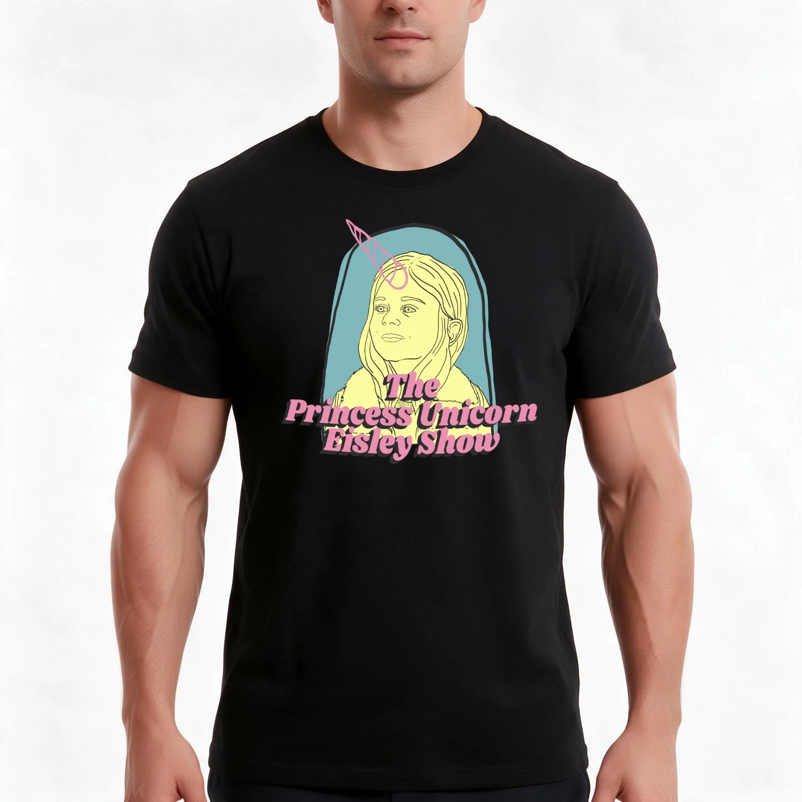 Princess Unicorn Eisley Show T-Shirt, Summer Casual Cotton Tee, Oversized Streetwear Tops, Vintage Graphic Print, 100% Cotton