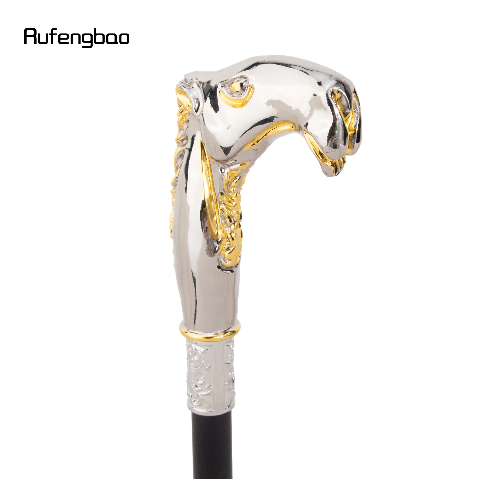 Golden White Camel Head Cane Fashion Stick Gentleman Luxury Crosier Knob Walking Stick 93cm view 6
