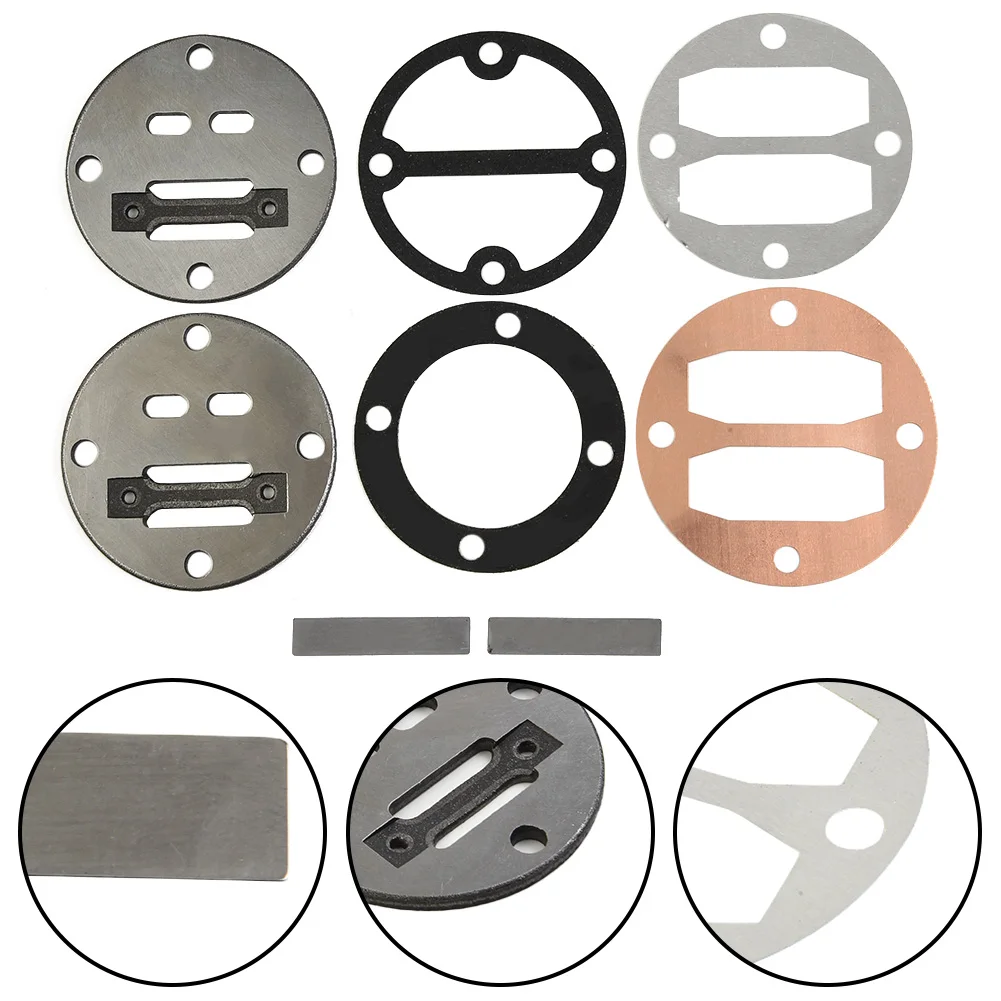 Set Valve Plate Cylinder Fitting 5pcs Accessories Air Compressor Gasket Head Kits Metal Oil Free Pump New Arrival
