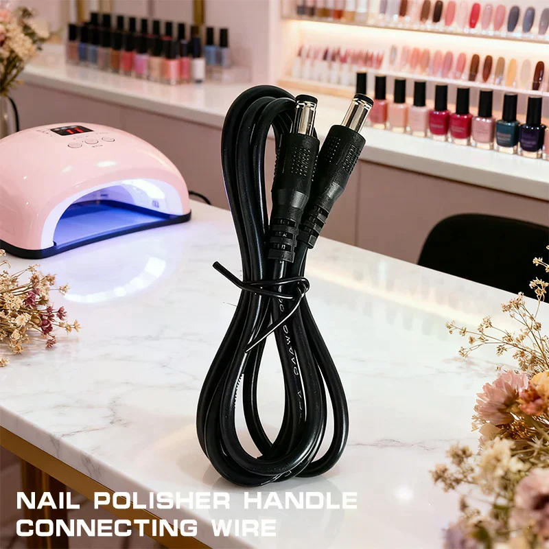 1/1.5M Nail Line Universal Double-Ended Nail Sander Replacement Spring Wire, Handle Connection Cable With DC Port