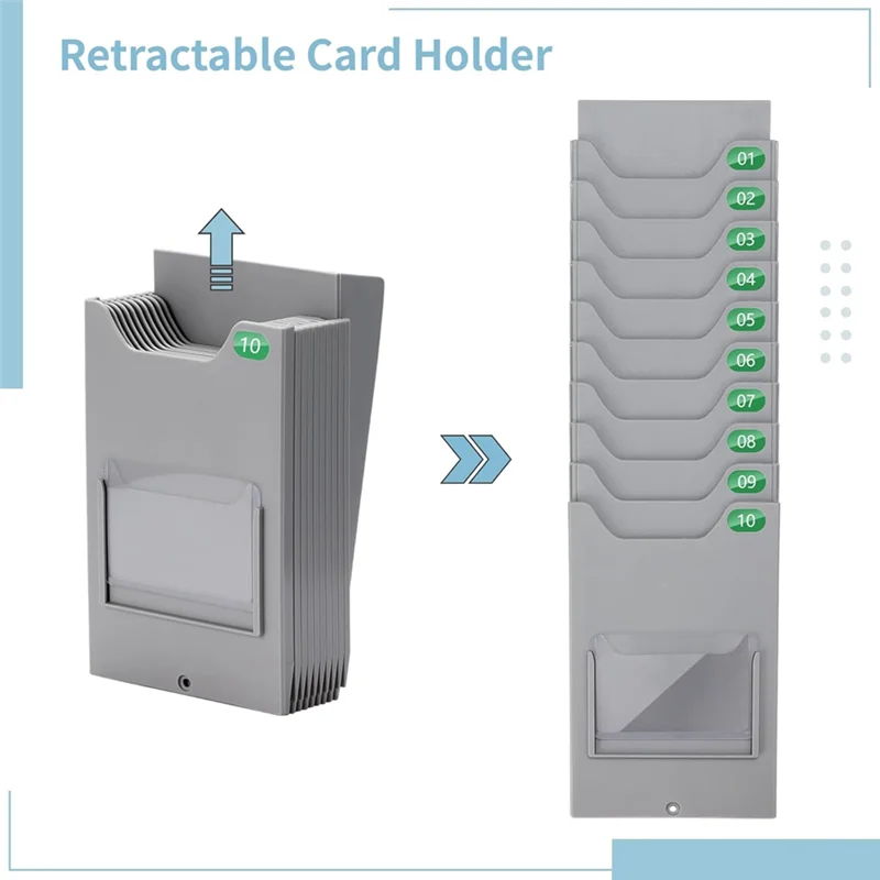 Time Card Bag Office Material Punch Card Rack Hanging Storage Rack Multi-Function Rack Optional Position