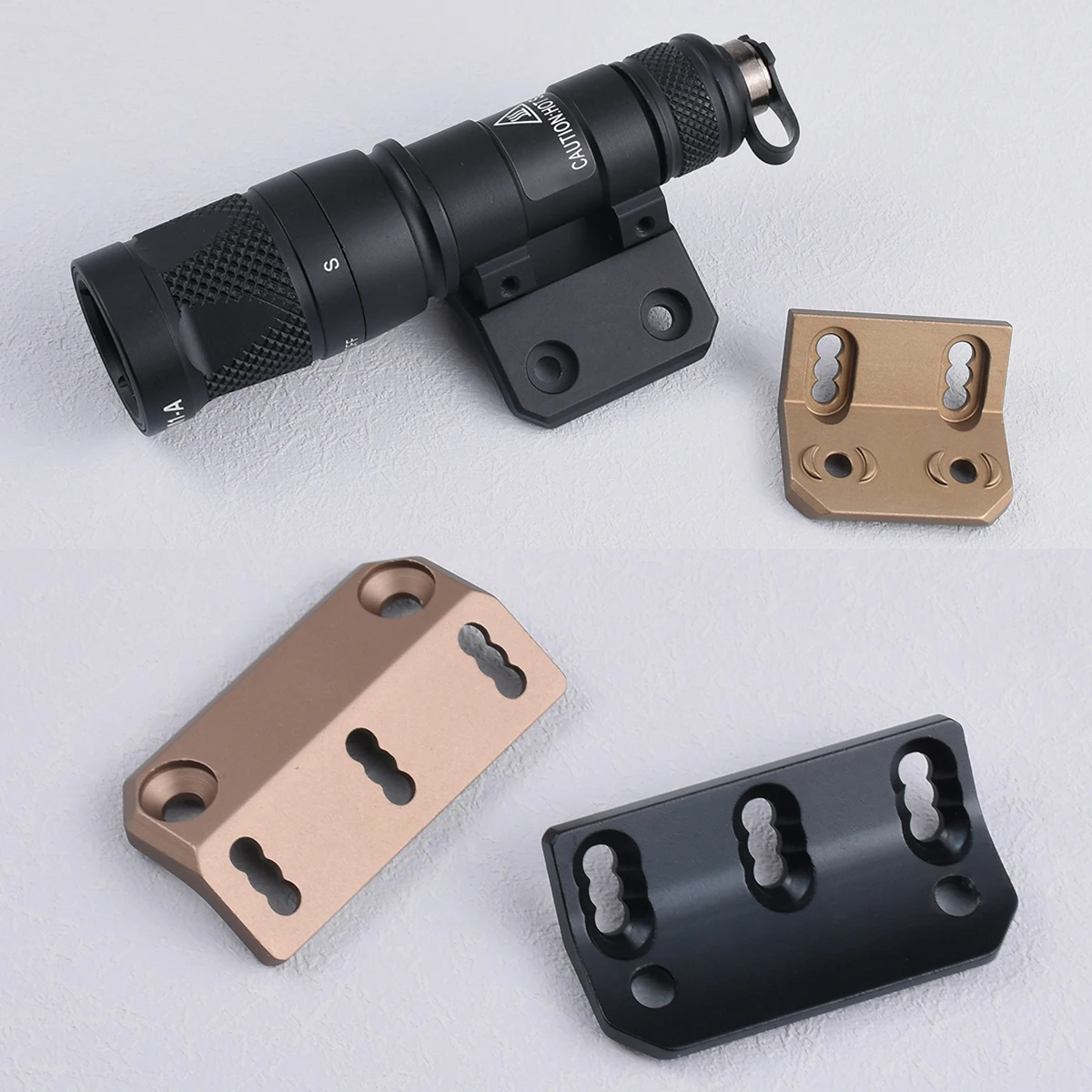 Tactical ARIS Series Surefire M300 M600 Offset Scout Mount M lok Keymod CNC SMR Rail Base Airsoft Flashlight Hunting Accessories