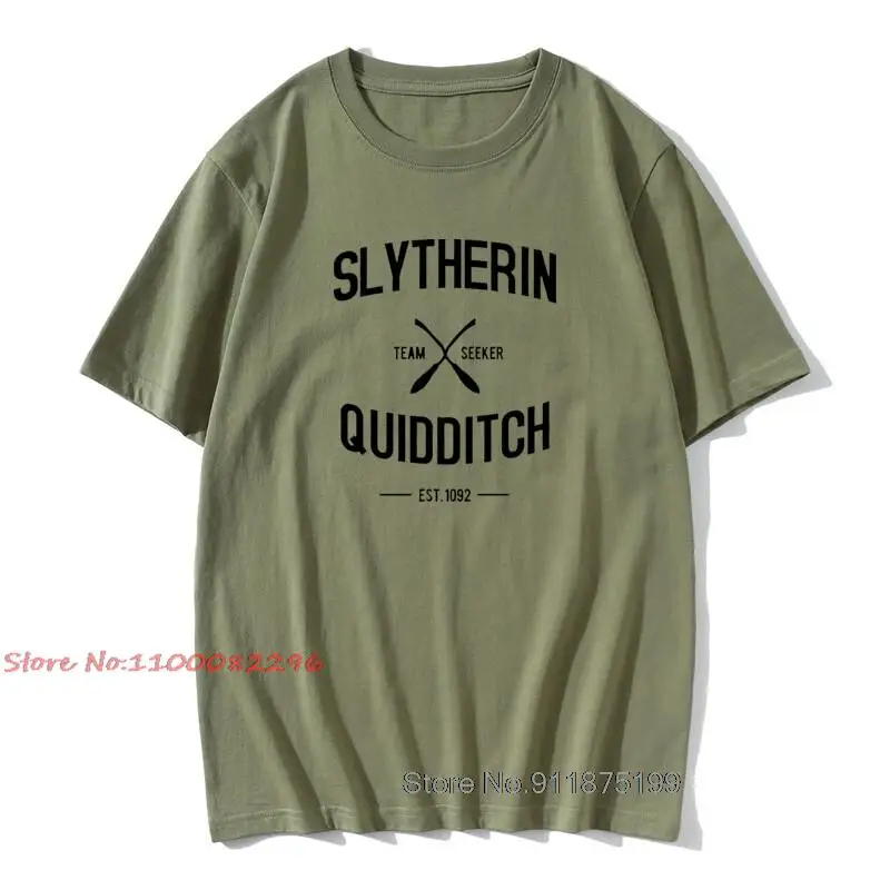 Camisetas hombre tee shirt Slytherin Quidditch Team t shirt casual Brand printed shirts cotton short sleeve t-shirt Summer tops